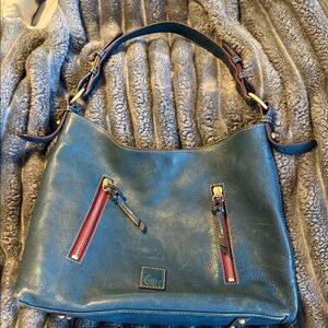 Dooney & Bourke Blue Leather Shoulder Bag